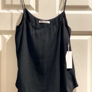 Reformation black strappy top
